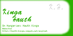 kinga hauth business card